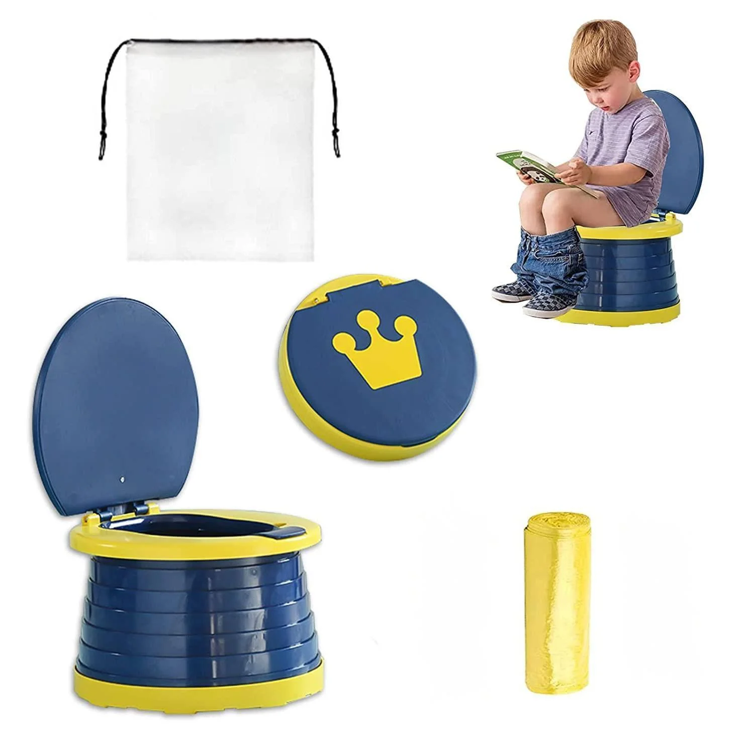 Kids Outdoor Table And Chairs - New 2-in-1 Portable Fold Potty Seat