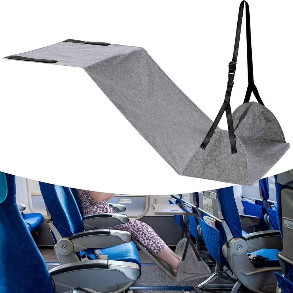 Kids Outdoor Furniture - Portable Travel Airplane Foot Hammock Adjustable