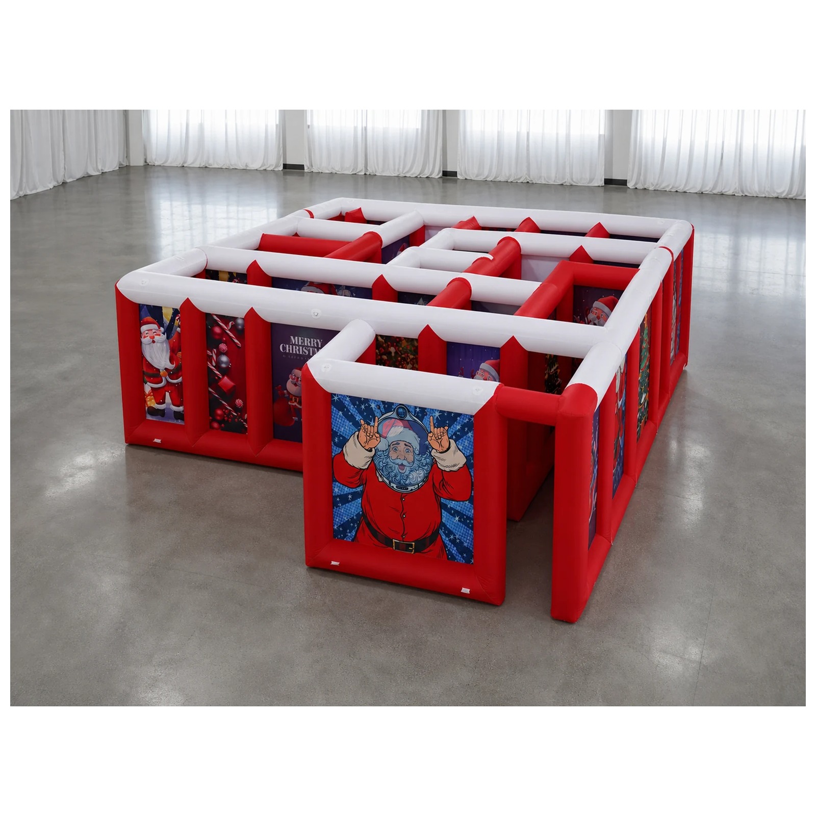 Kids Outdoor Games - Mê cung bơm hơi mái phẳng