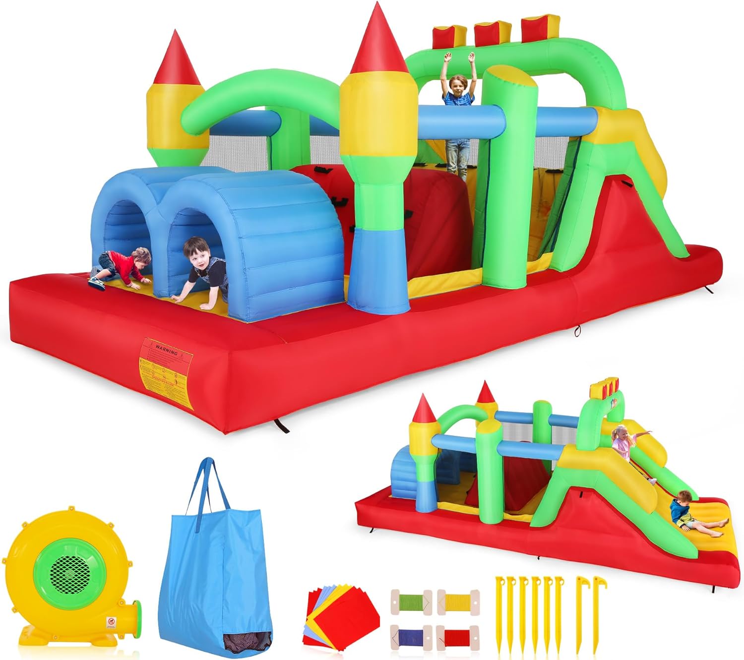 Inflatable Obstacle Course for - đánh giá và giá Kids Outdoor Tunnel
