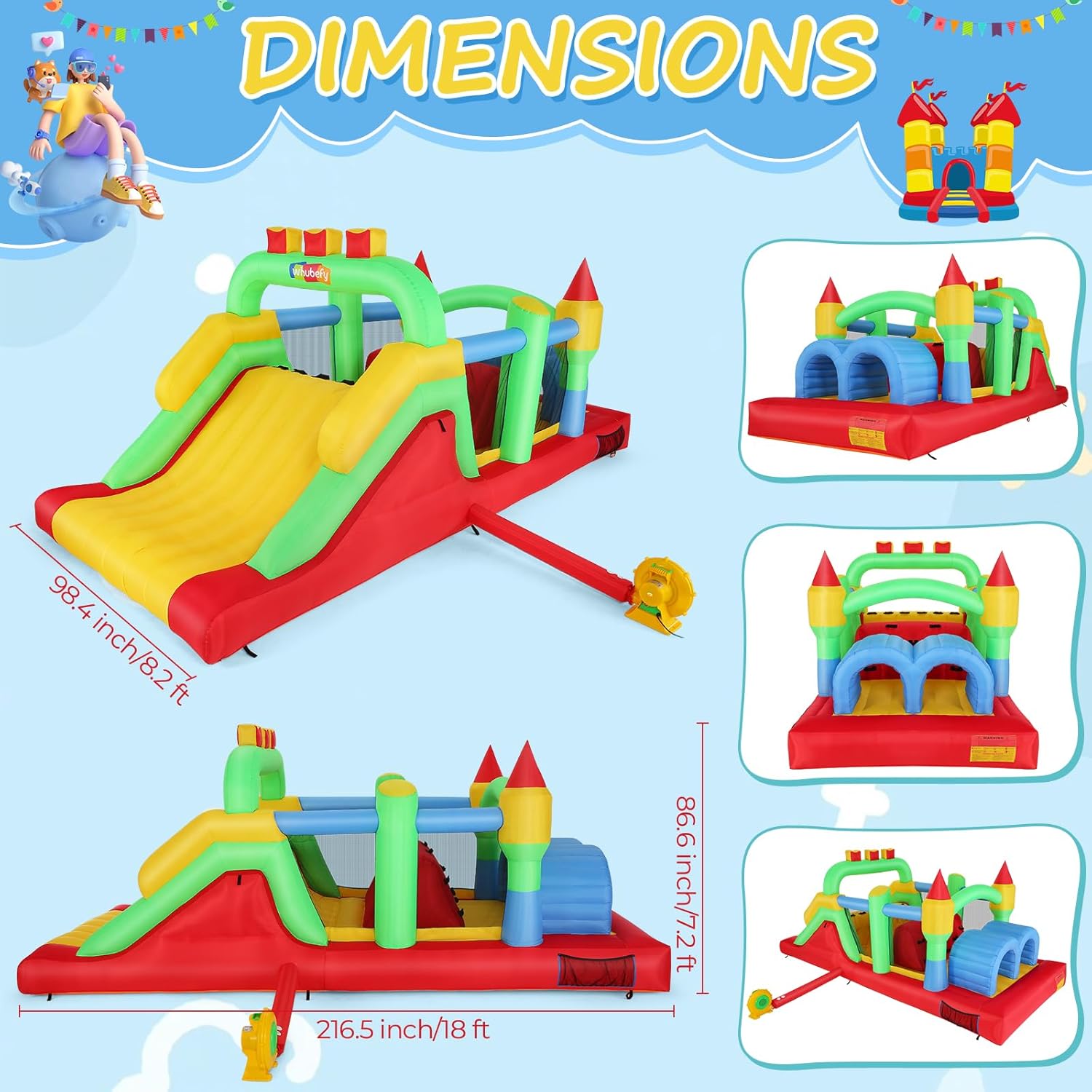 Inflatable Obstacle Course for - đánh giá và giá Kids Outdoor Tunnel