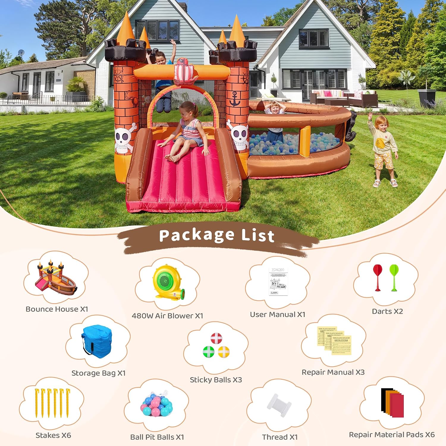 Inflatable Bounce House for Ki - đánh giá và giá Kids Outdoor Slide