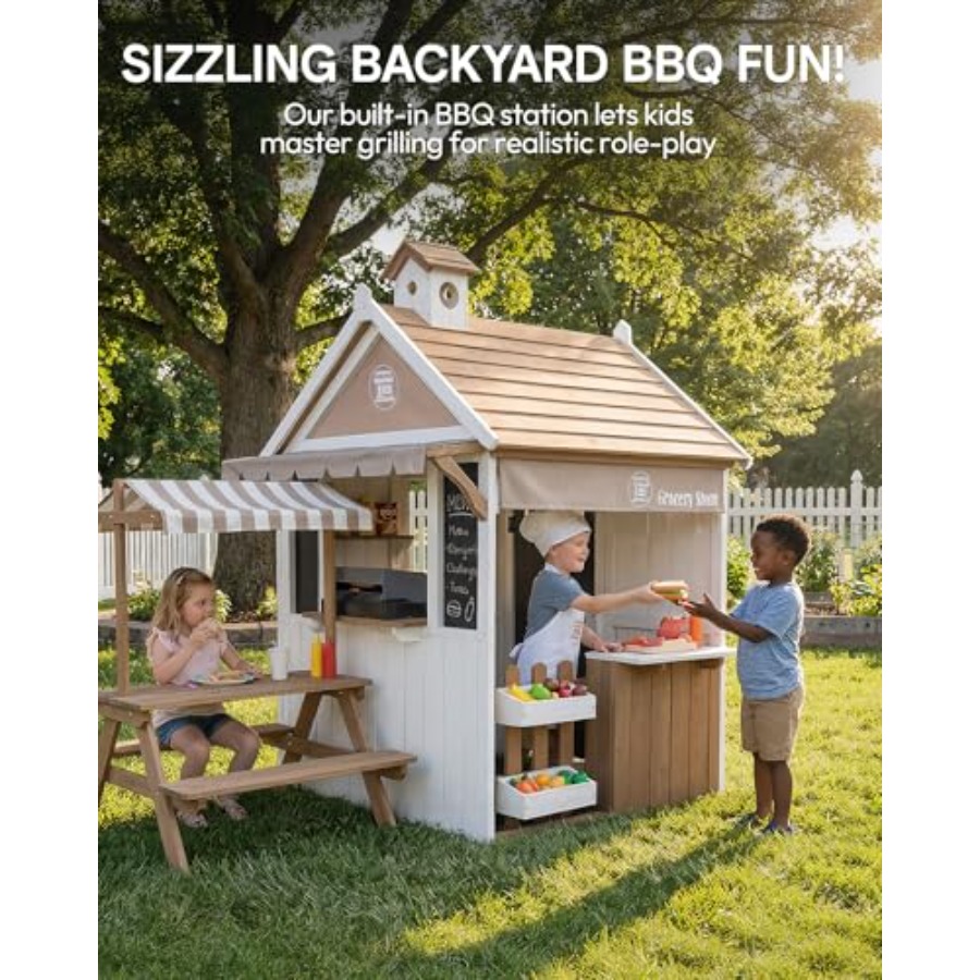 Outdoor kids playhouse for age - đánh giá và giá Kids Outdoor Bbq