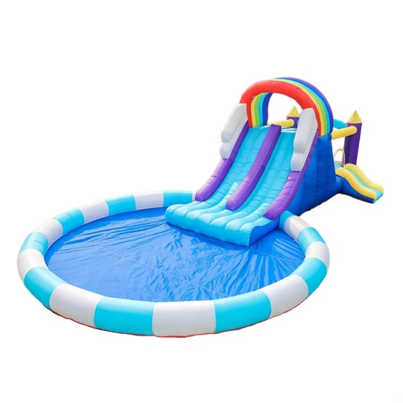 Giant Rainbow Inflatable Water - đánh giá và giá Kids Outdoor Slide