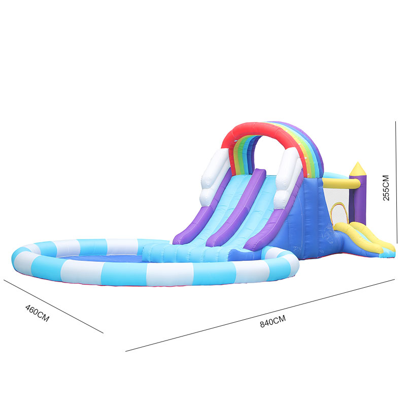 Giant Rainbow Inflatable Water - đánh giá và giá Kids Outdoor Slide