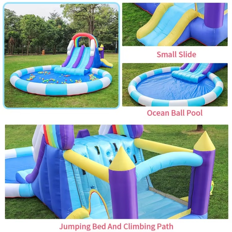 Giant Rainbow Inflatable Water - đánh giá và giá Kids Outdoor Slide