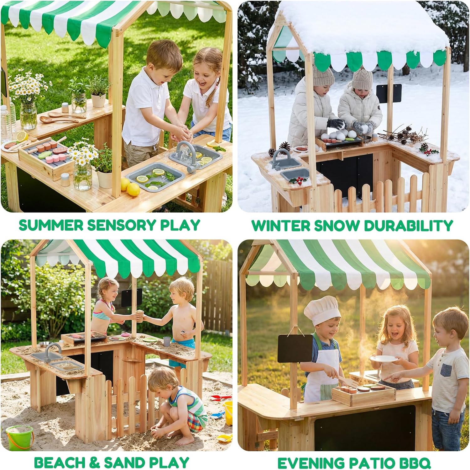 Kids Outdoor Playhouse, Mud Ki - đánh giá và giá Kids Outdoor Bbq