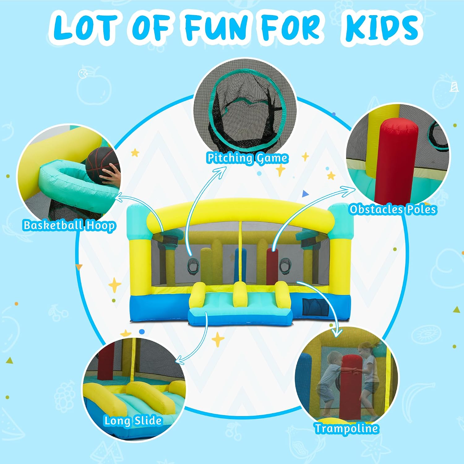 Big Bounce House,15 x 14.8 FT  - đánh giá và giá Kids Outdoor Slide