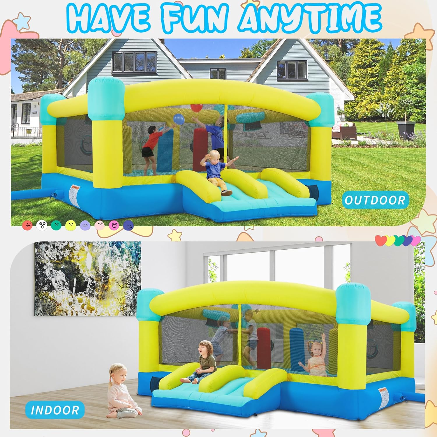 Big Bounce House,15 x 14.8 FT  - đánh giá và giá Kids Outdoor Slide