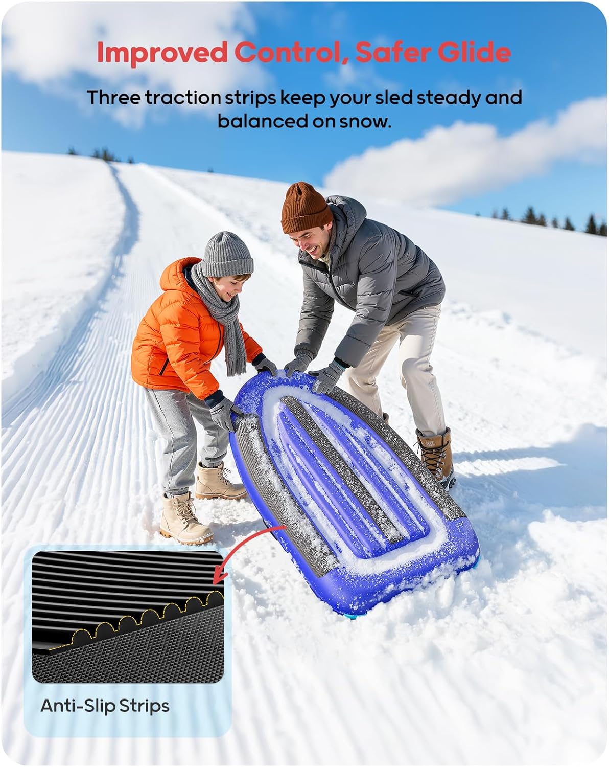 QPAU Inflatable PVC Snow Sled  - đánh giá và giá Kids Outdoor Toys