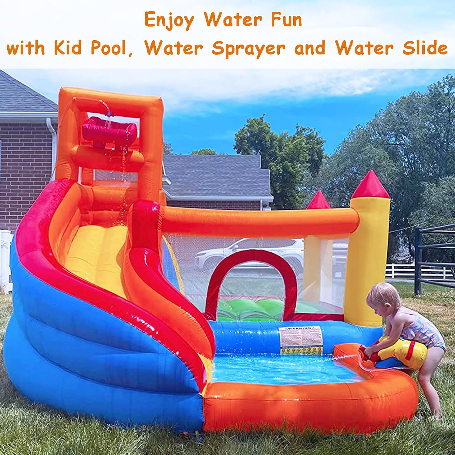 HuaKastro Inflatable Water Sli - đánh giá và giá Kids Outdoor Inflatable Water Slide