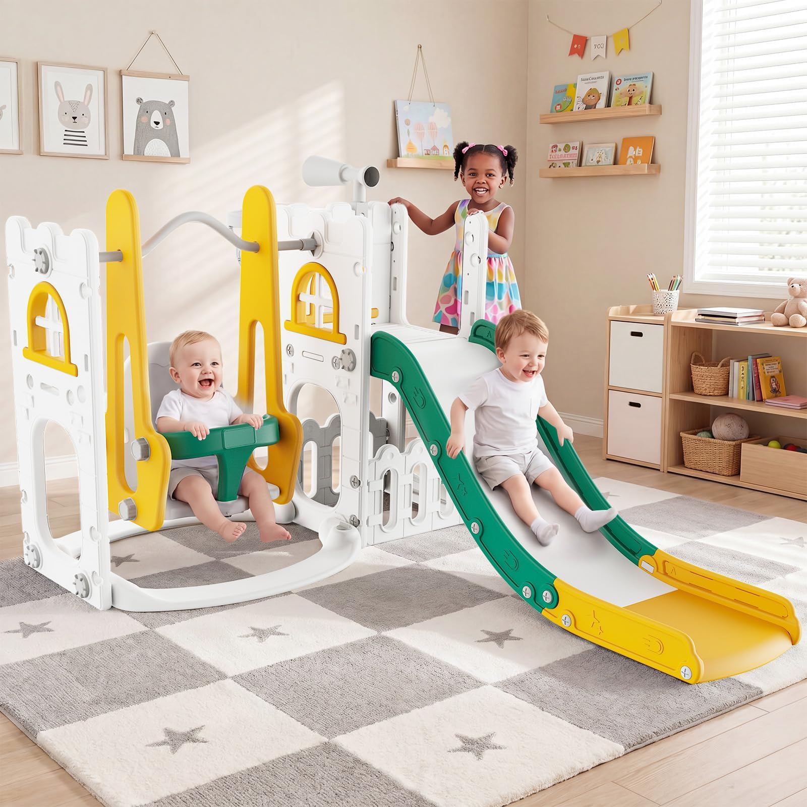 7 in 1 Toddler Slide And Swing - đánh giá và giá Kids Outdoor Slide