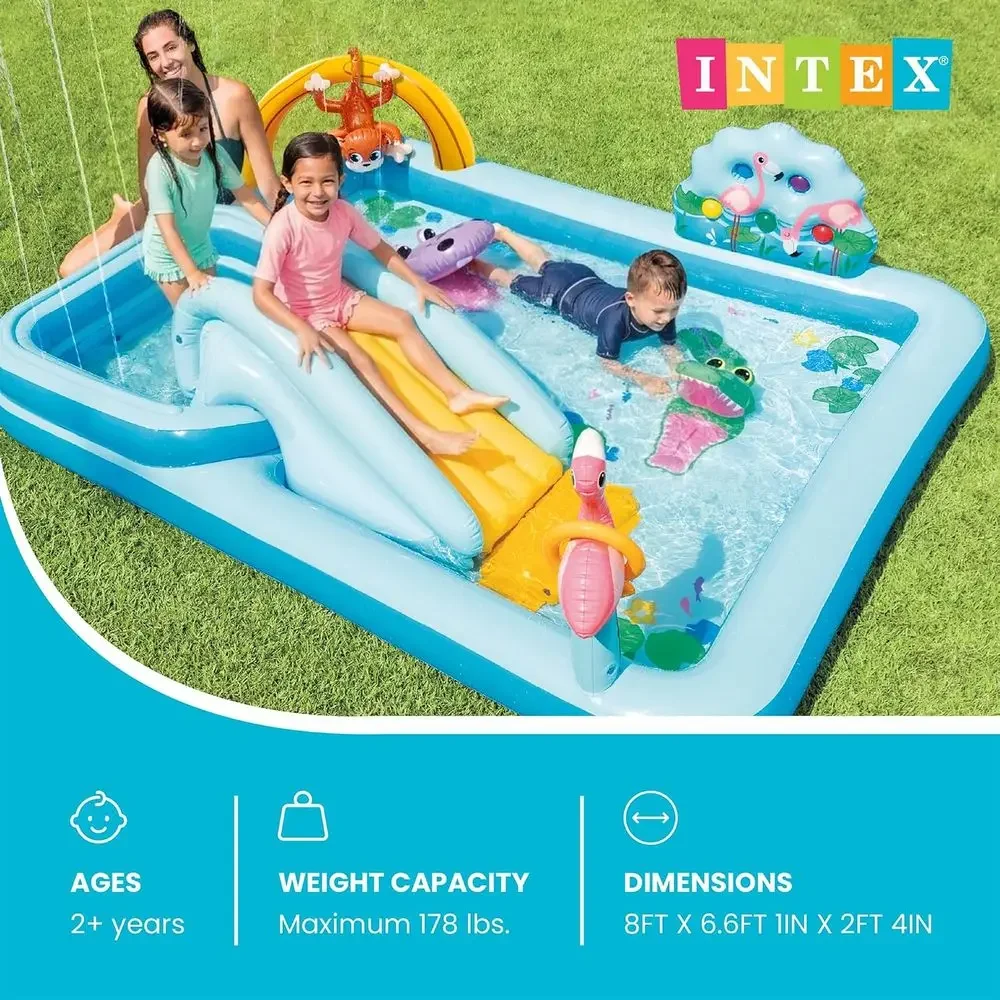 Inflatable Jungle Adventure Pl - đánh giá và giá Kids Outdoor Inflatable Water Slide