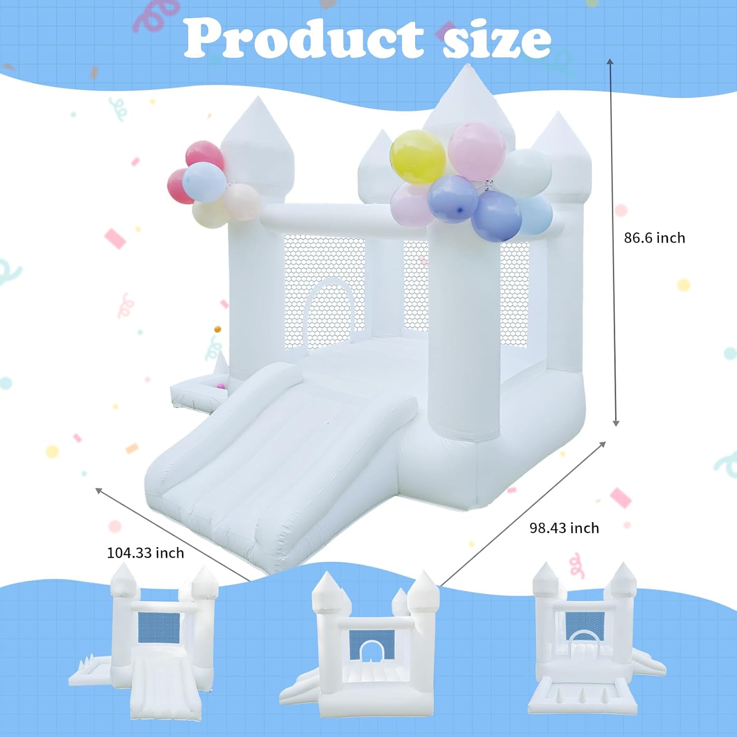 White Bounce House, Indoor and - đánh giá và giá Kids Outdoor Slide