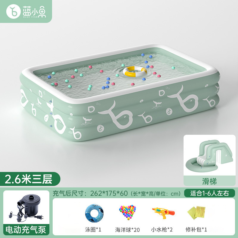 Thickened Inflatable Swimming  - đánh giá và giá Kids Outdoor Inflatable Water Slide