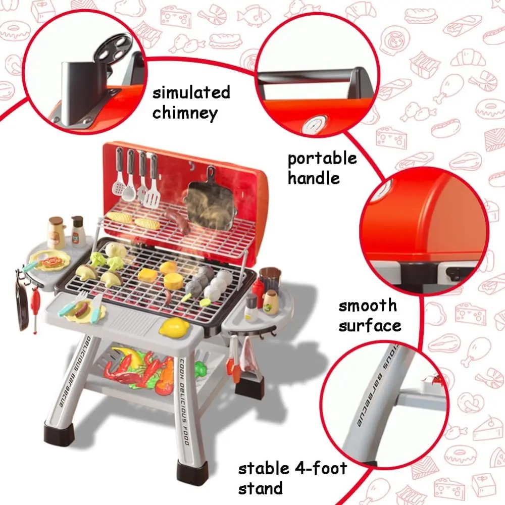 Barbecue Grill Toy Set Kids BB - đánh giá và giá Kids Outdoor Bbq