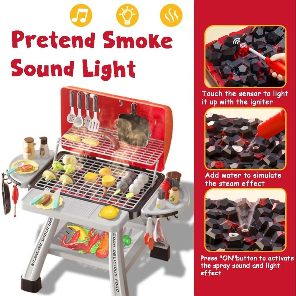 Barbecue Grill Toy Set Kids BB - đánh giá và giá Kids Outdoor Bbq