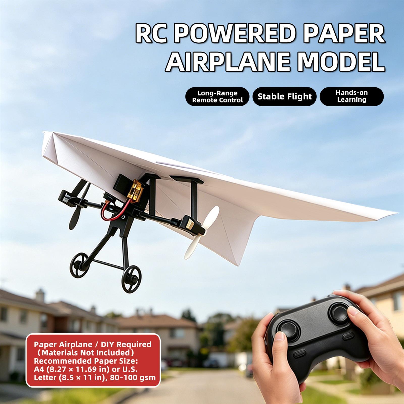 DIY RC Paper Airplane Kit Plan - đánh giá và giá Kids Outdoor Toys