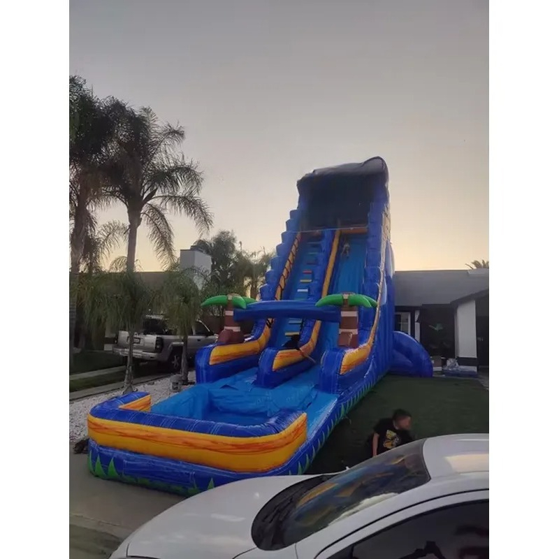 2026Tall Giant Double Lane Com - đánh giá và giá Kids Outdoor Inflatable Water Slide