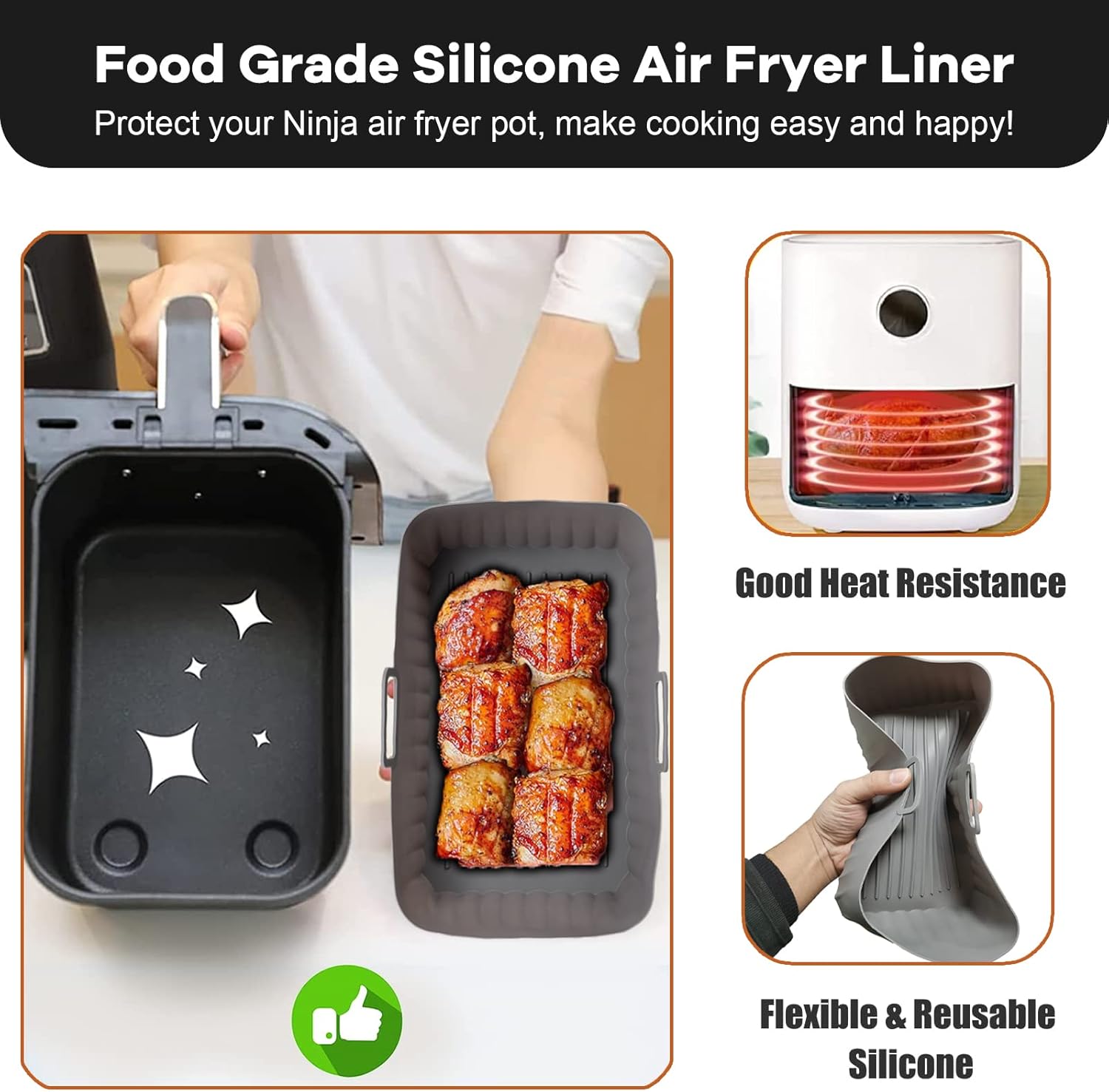 Silicone Air Fryer Mold With G - đánh giá và giá Kids Outdoor Ninja Equipment