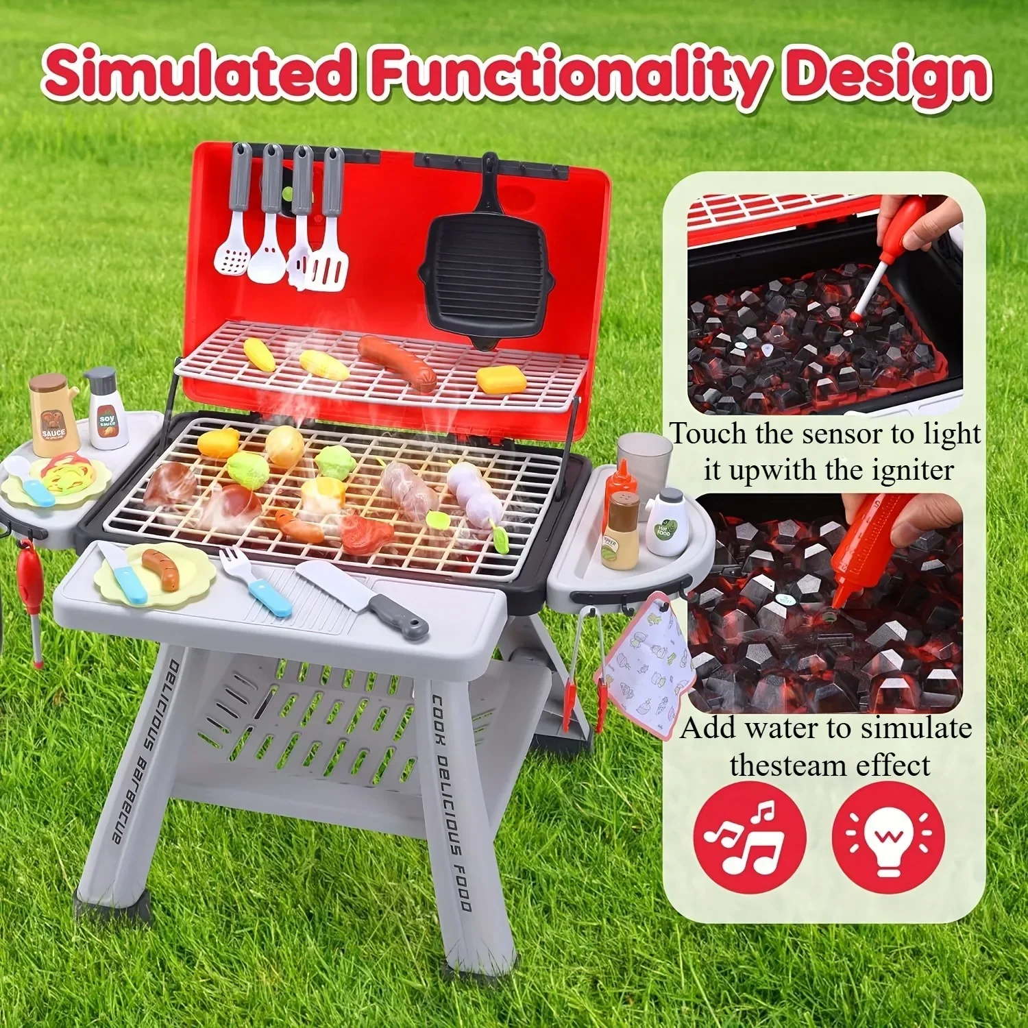 Barbecue Grill Toy Set Kids BB - đánh giá và giá Kids Outdoor Bbq