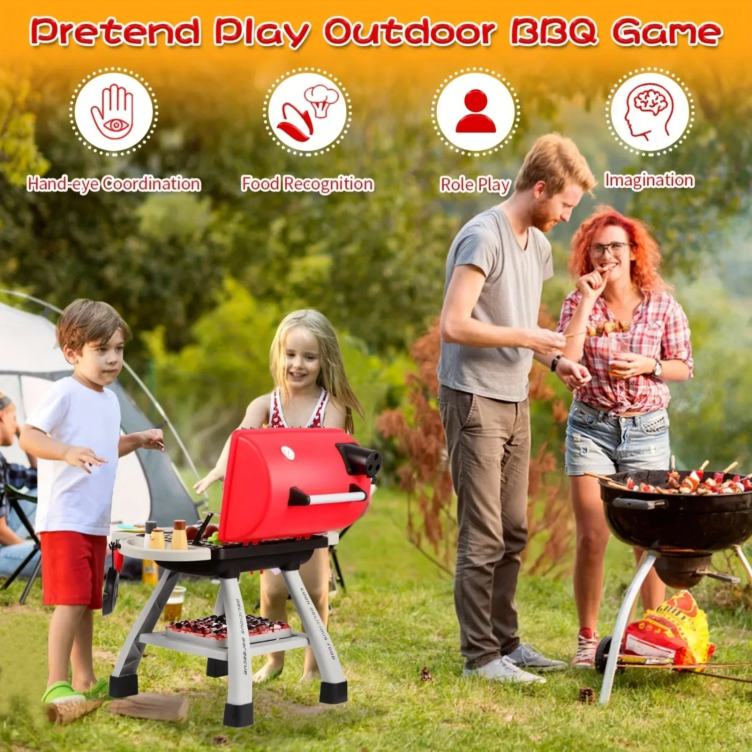 Barbecue Grill Toy Set Kids BB - đánh giá và giá Kids Outdoor Bbq