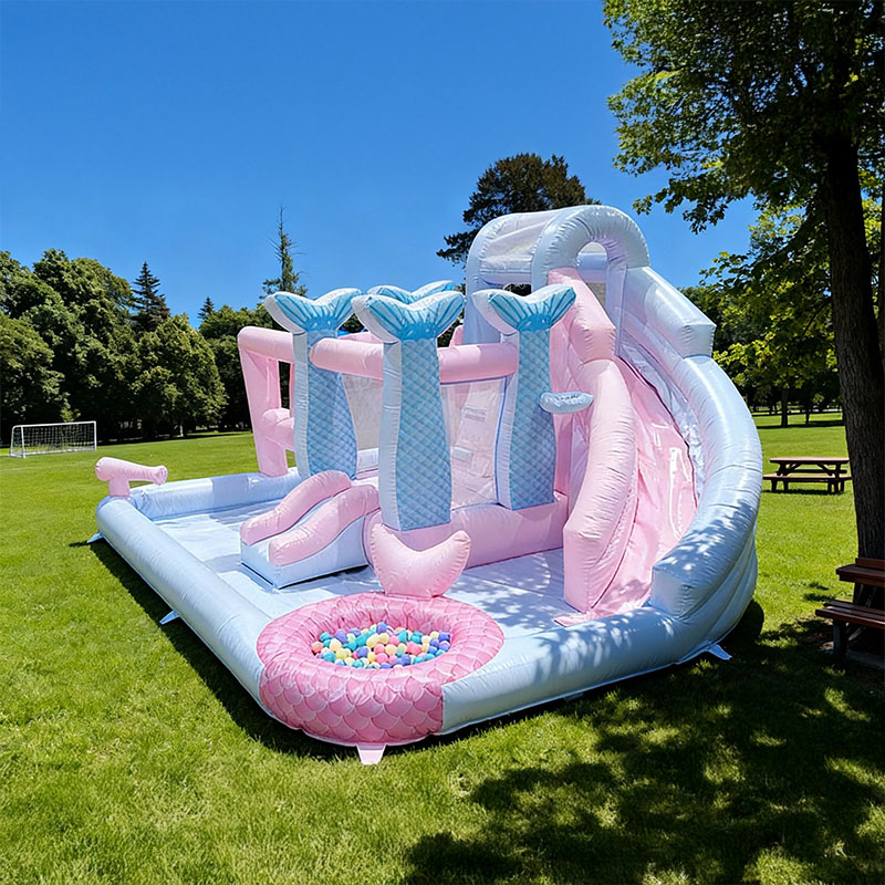 Inflatable Water Slide Castle  - đánh giá và giá Kids Outdoor Inflatable Water Slide