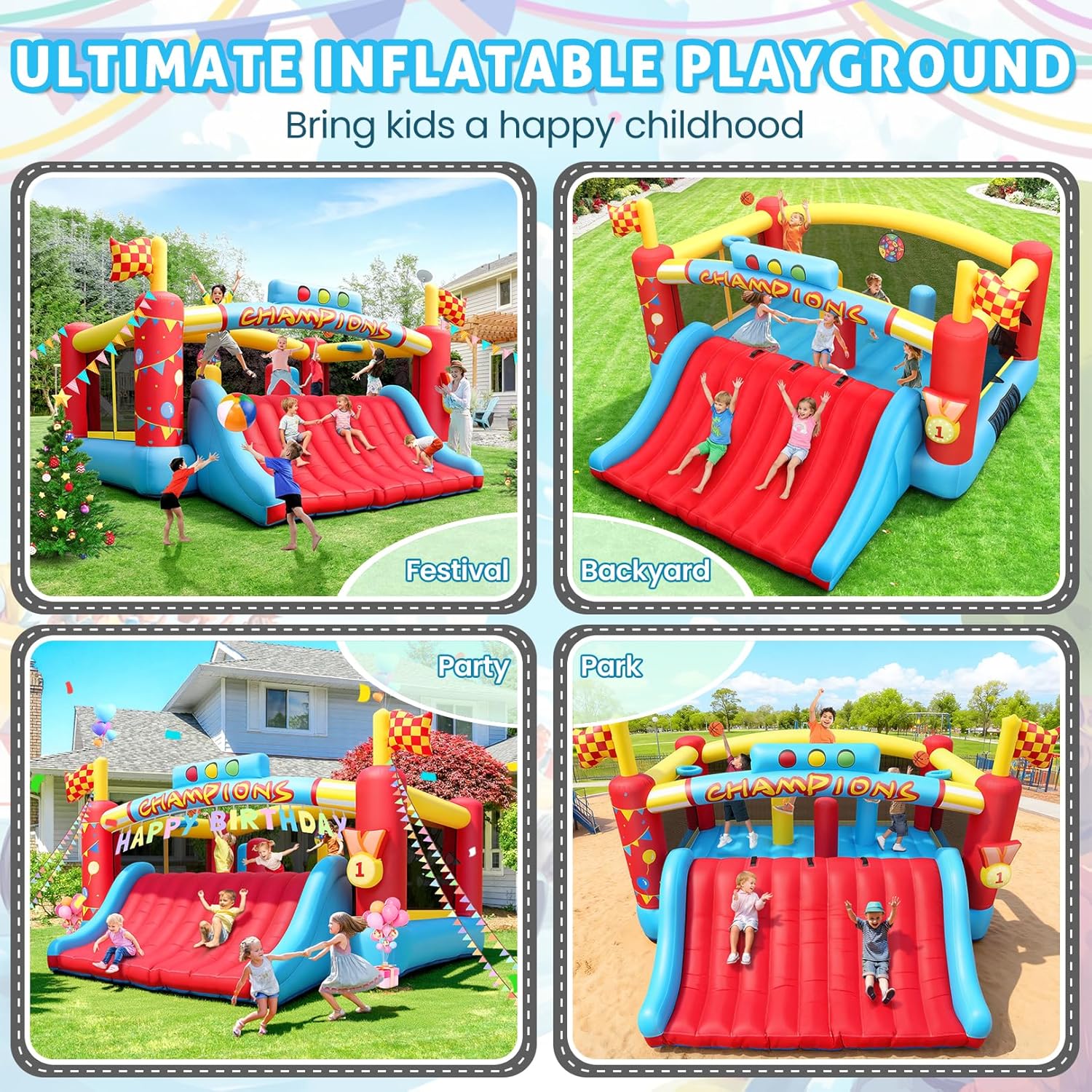 13FT Big Inflatable Bounce Hou - đánh giá và giá Kids Outdoor Games