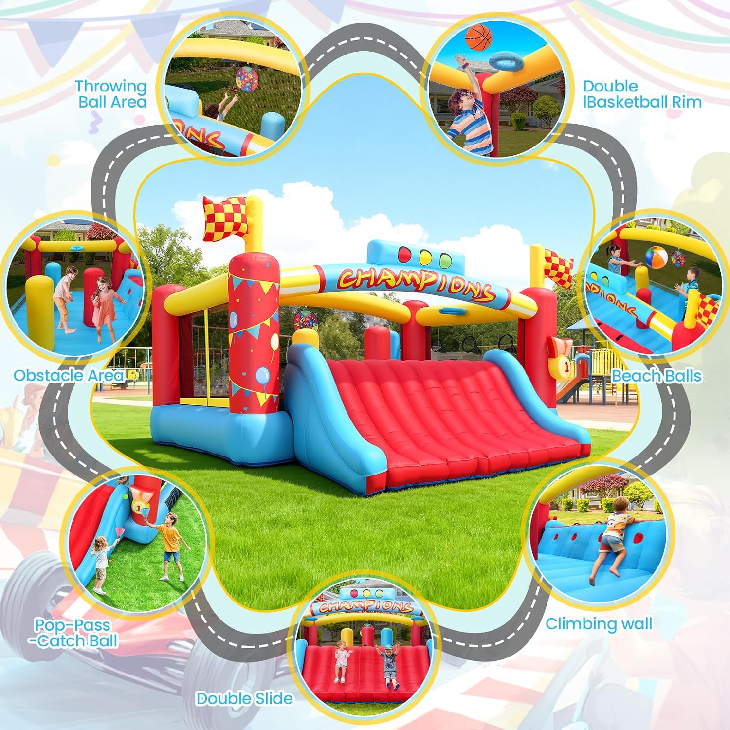 13FT Big Inflatable Bounce Hou - đánh giá và giá Kids Outdoor Games
