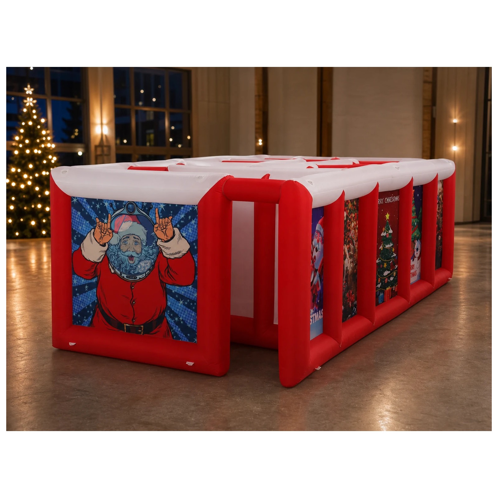Mê cung bơm hơi mái phẳng màu  - đánh giá và giá Kids Outdoor Games