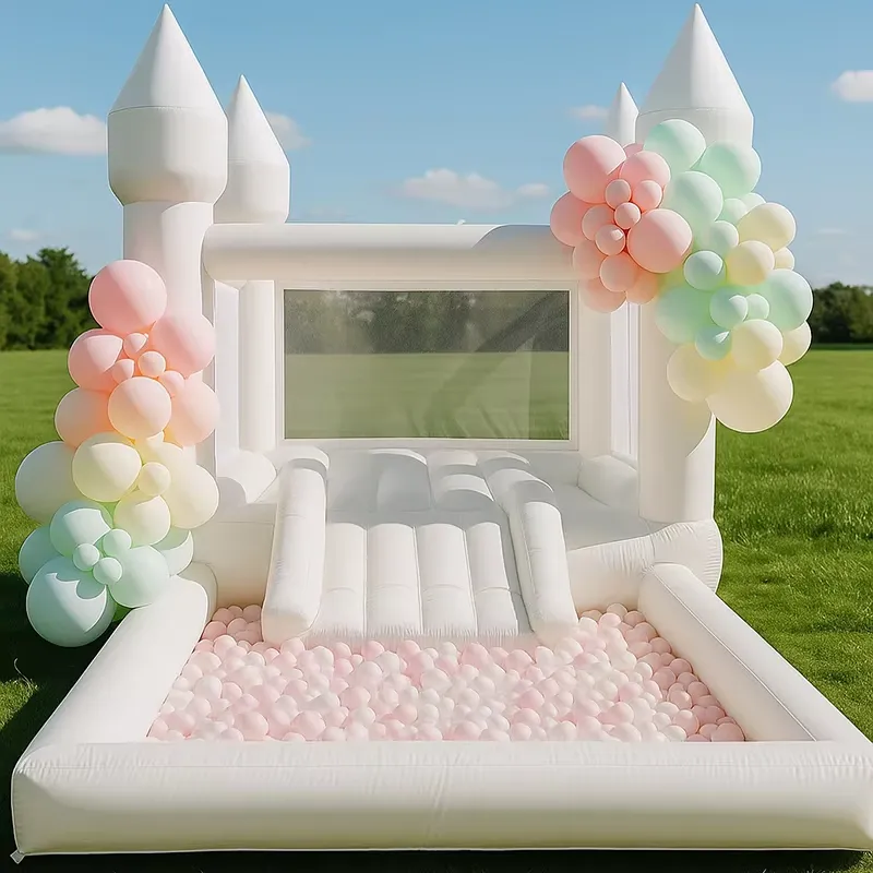 20264m White Grade Inflatable  - đánh giá và giá Kids Outdoor Inflatable Water Slide