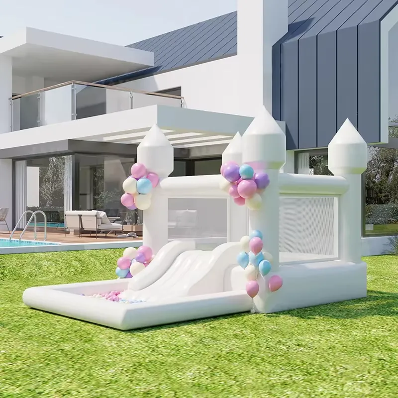 20264m White Grade Inflatable  - đánh giá và giá Kids Outdoor Inflatable Water Slide
