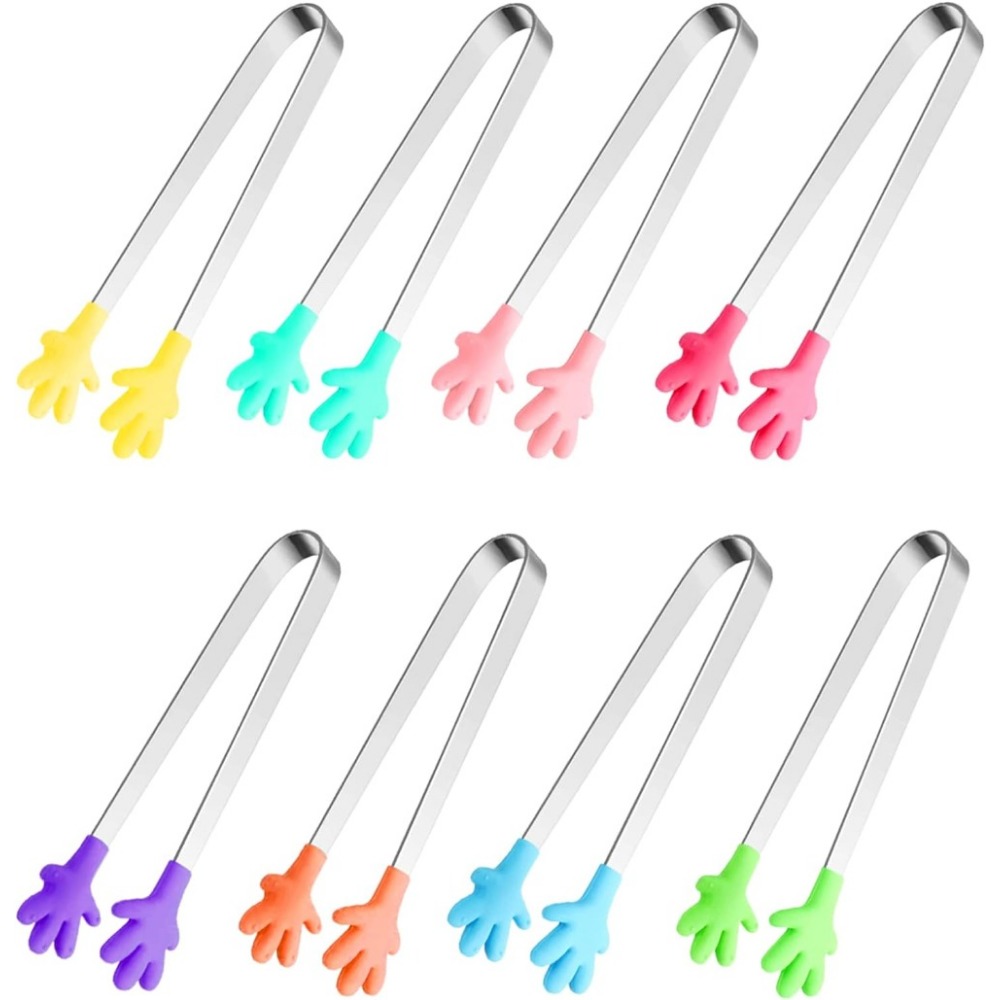 8PCS Silicone Mini Tongs 5Inch - đánh giá và giá Kids Outdoor Bbq