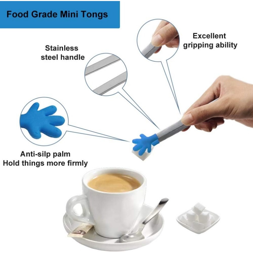 8PCS Silicone Mini Tongs 5Inch - đánh giá và giá Kids Outdoor Bbq