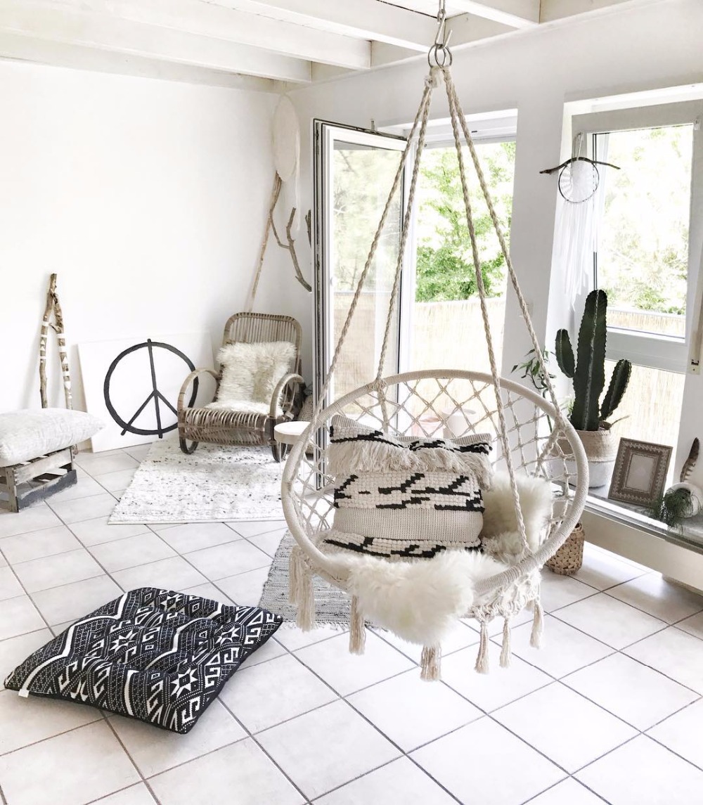 Năm 2021 Bắc Âu Tay Dệt Kim Tr - đánh giá và giá Kids Outdoor Hammock Chair